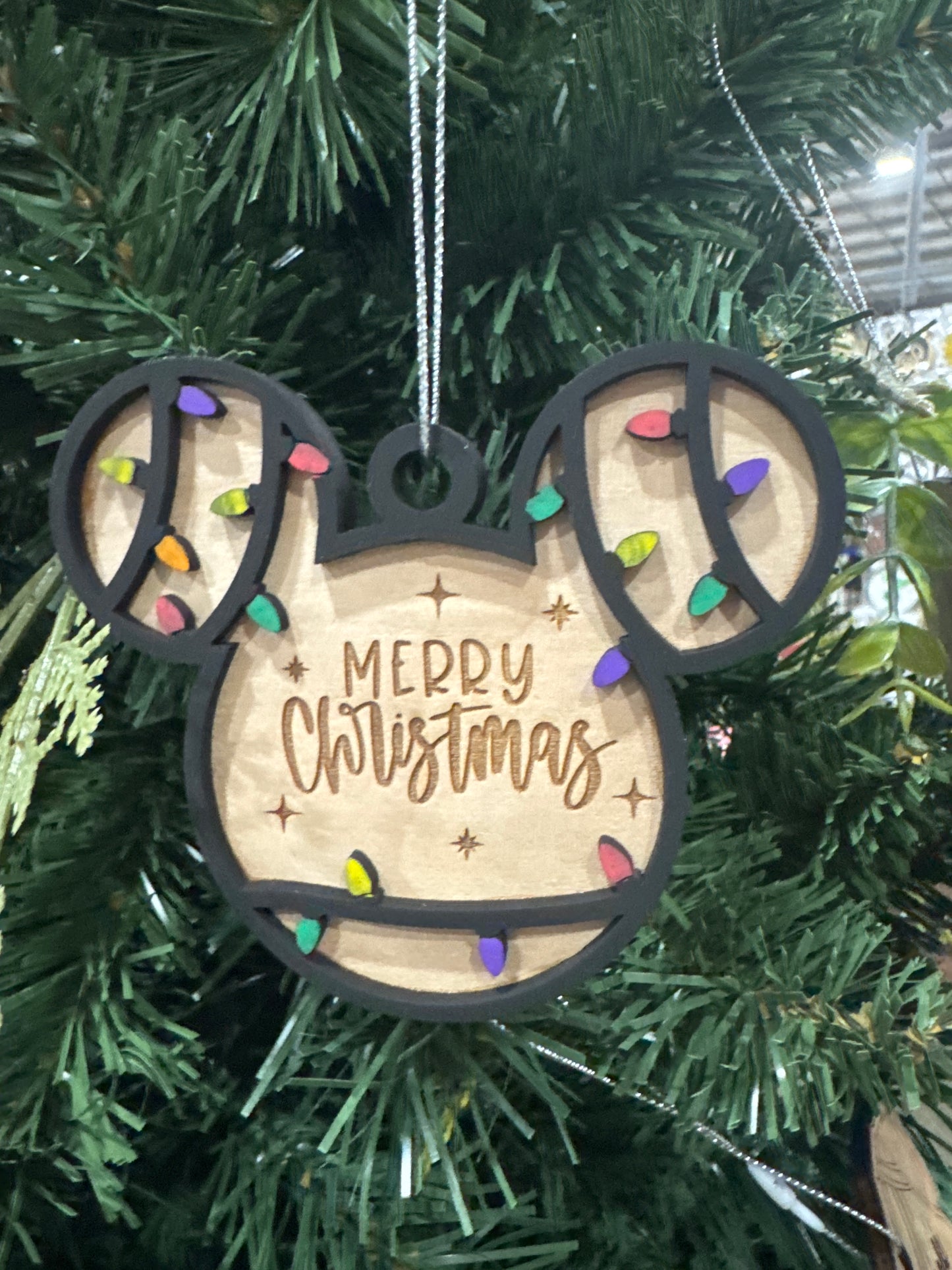 Merry Christmas mouse ornament