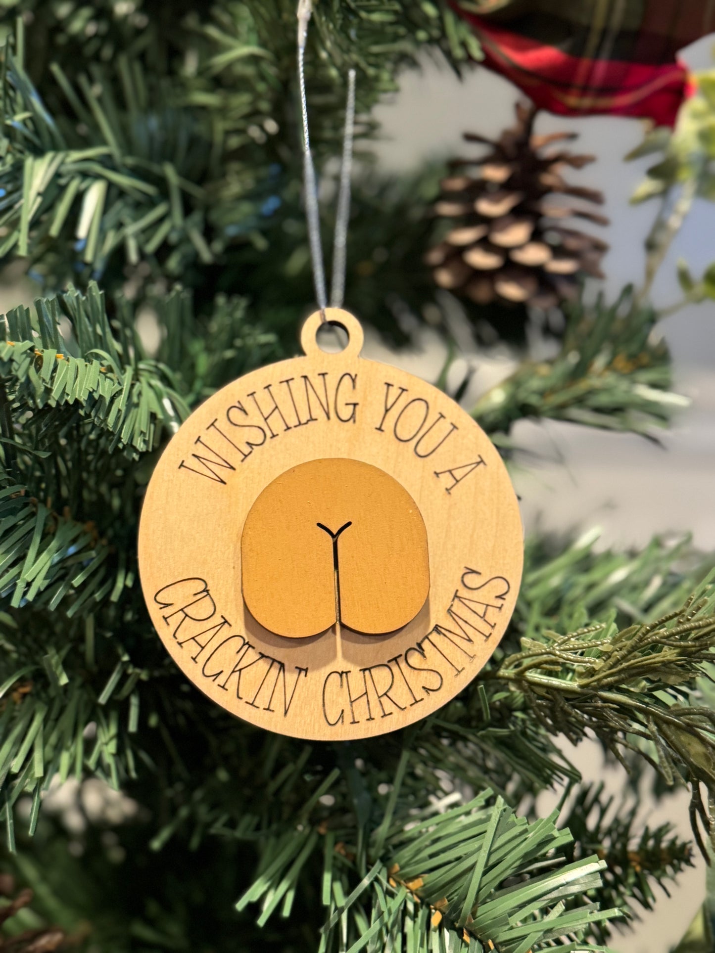 Wishing you a crackin’ Christmas ornament