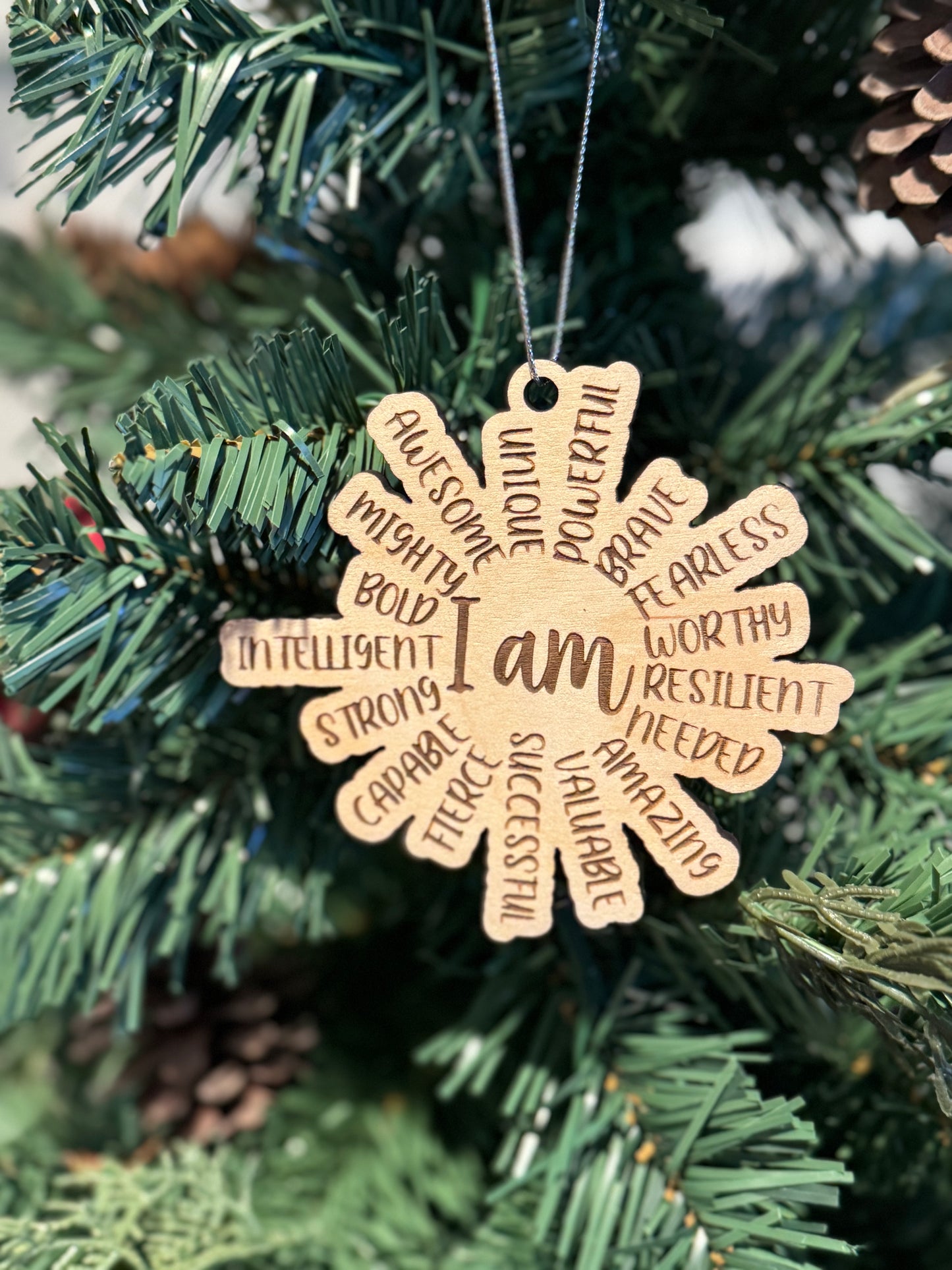 I am affirmations ornament