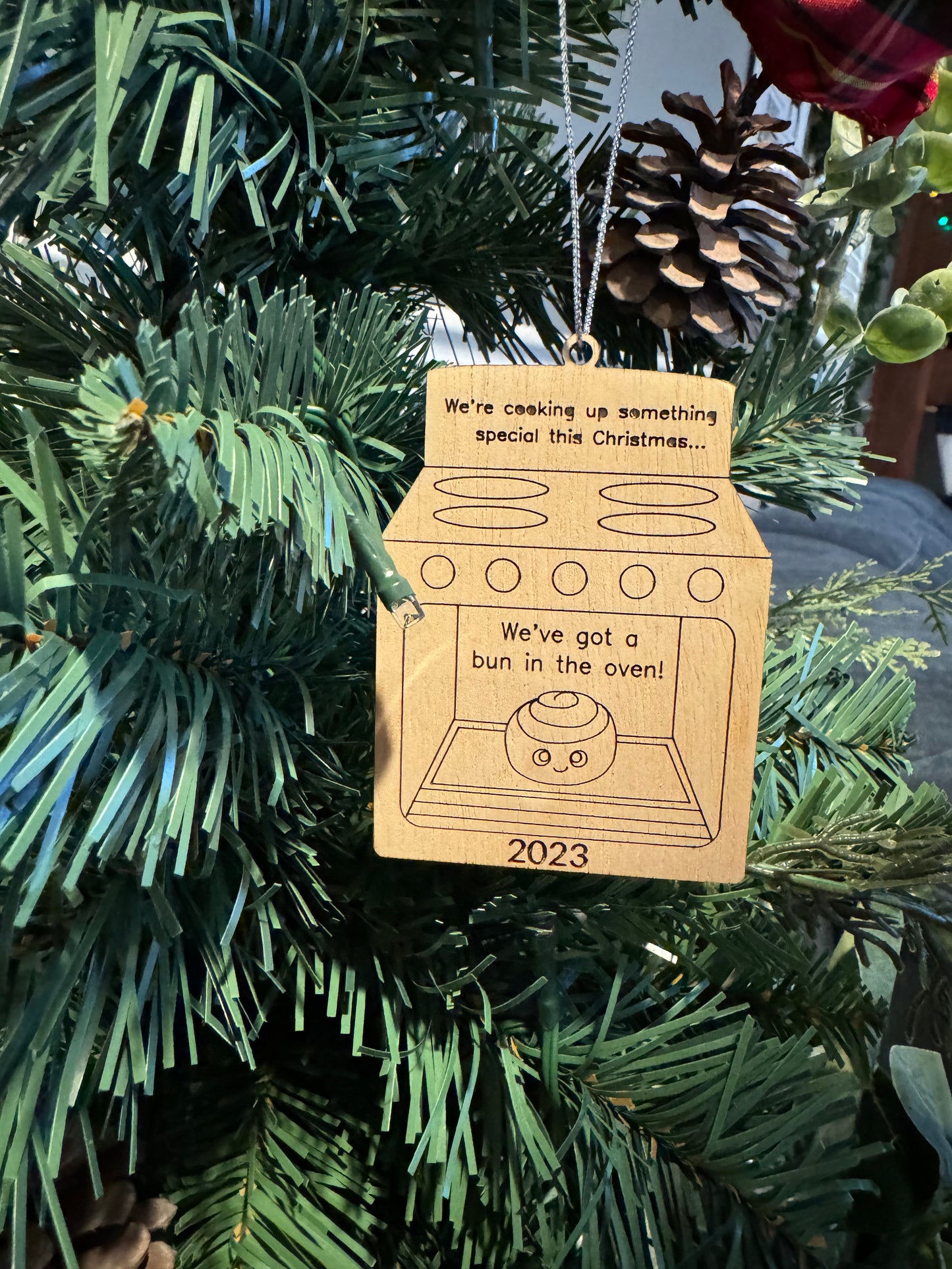 2025 Bun in the oven pregnancy ornament