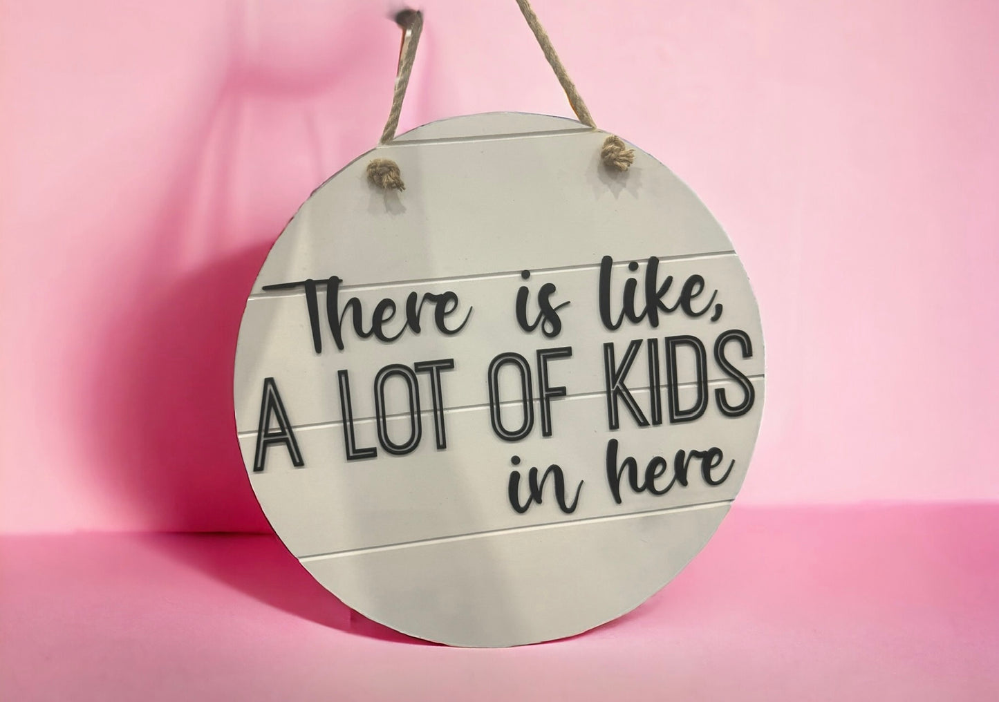 There is like a lot of kids in here door hanger