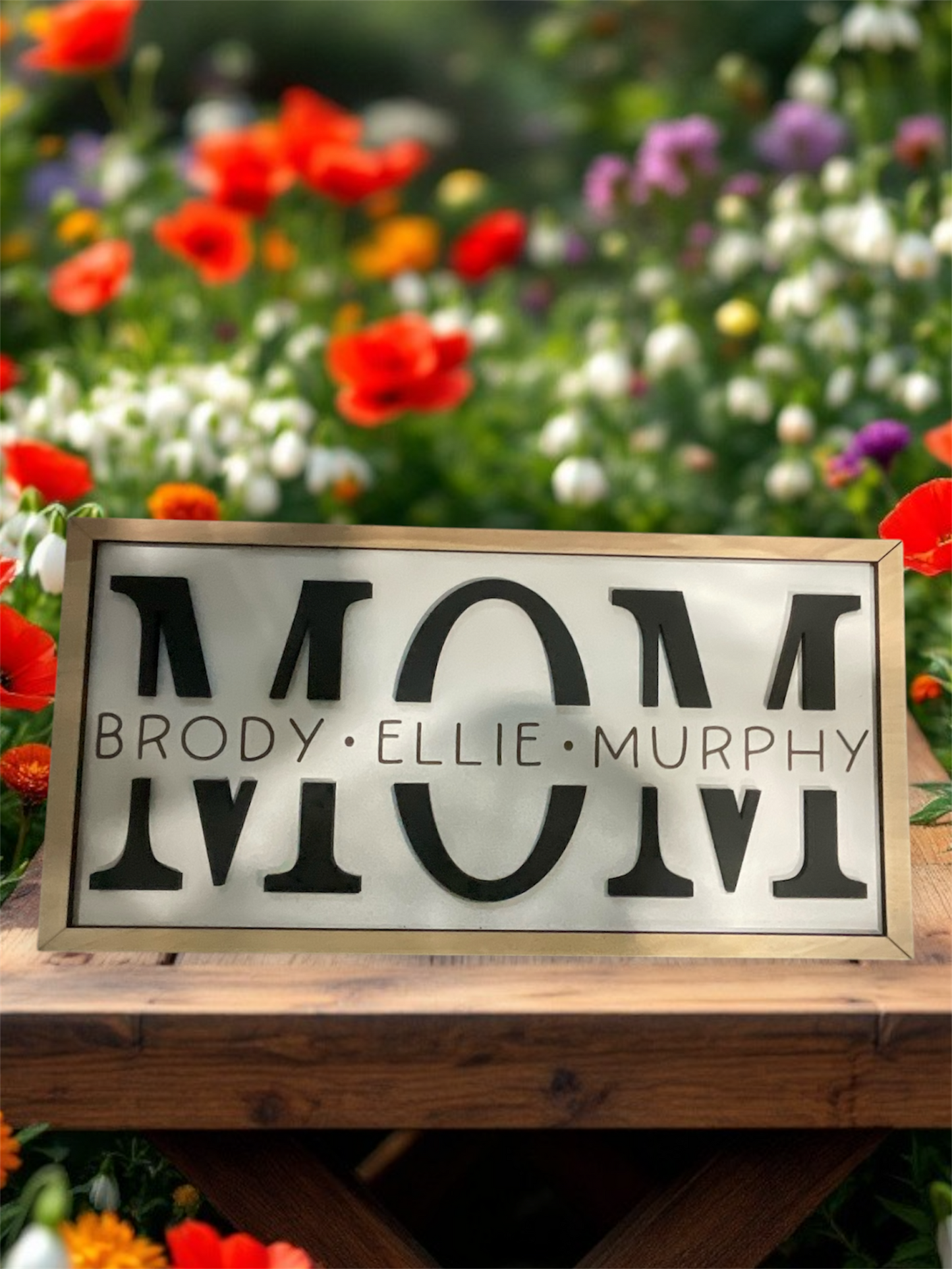Mom sign with names