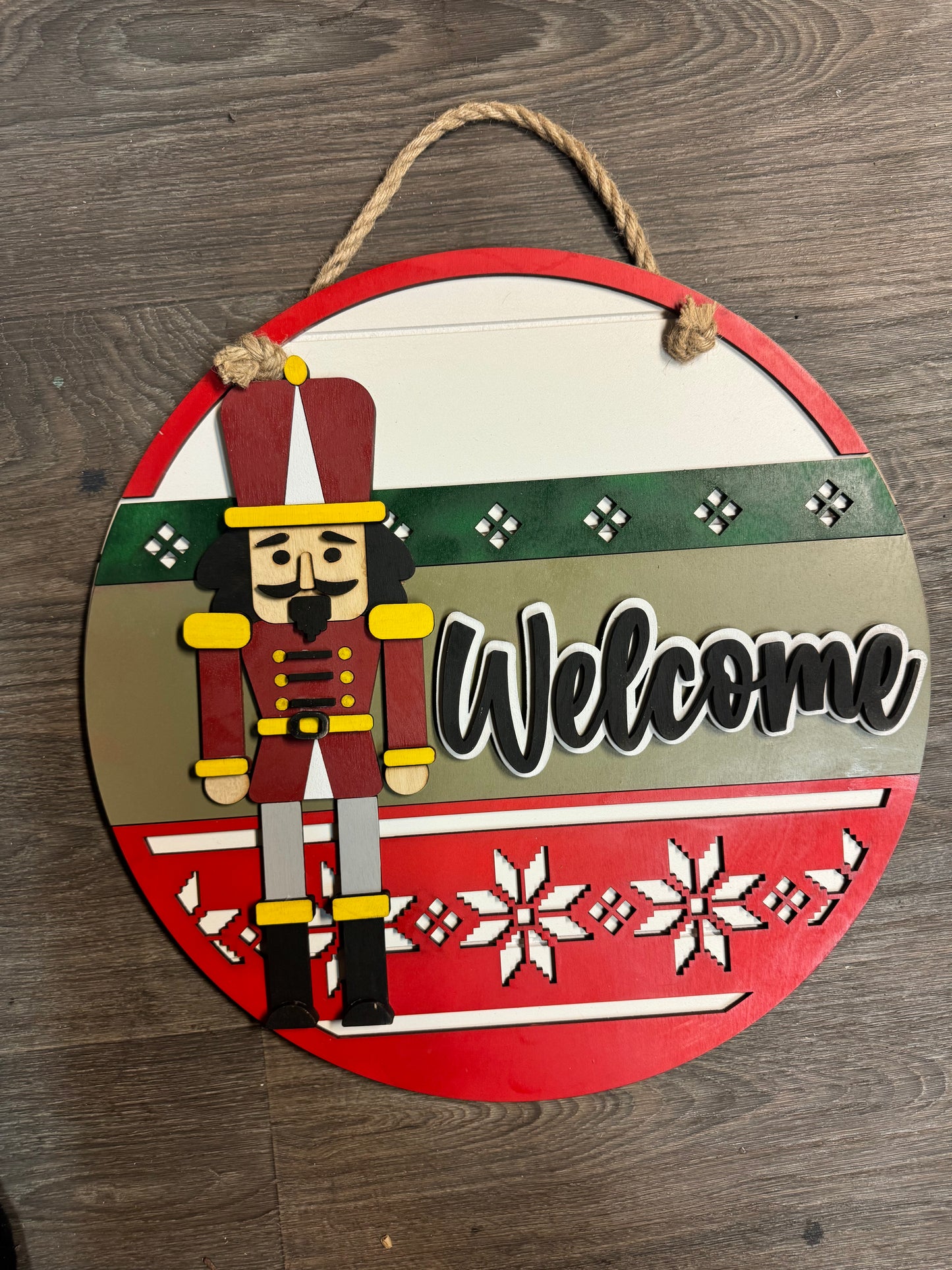 Welcome nutcracker door hanger