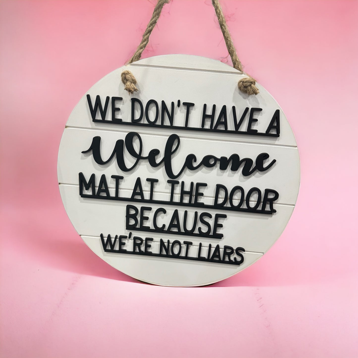 We don’t have a welcome mat door hanger