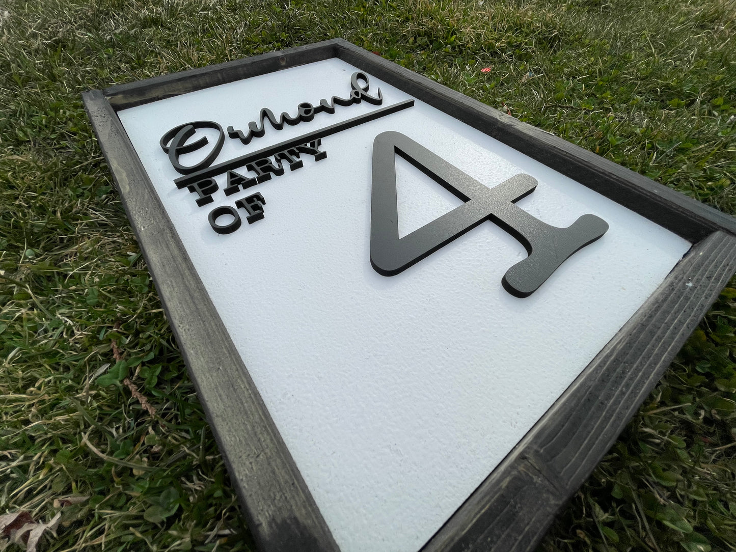 Party of 3d framed sign