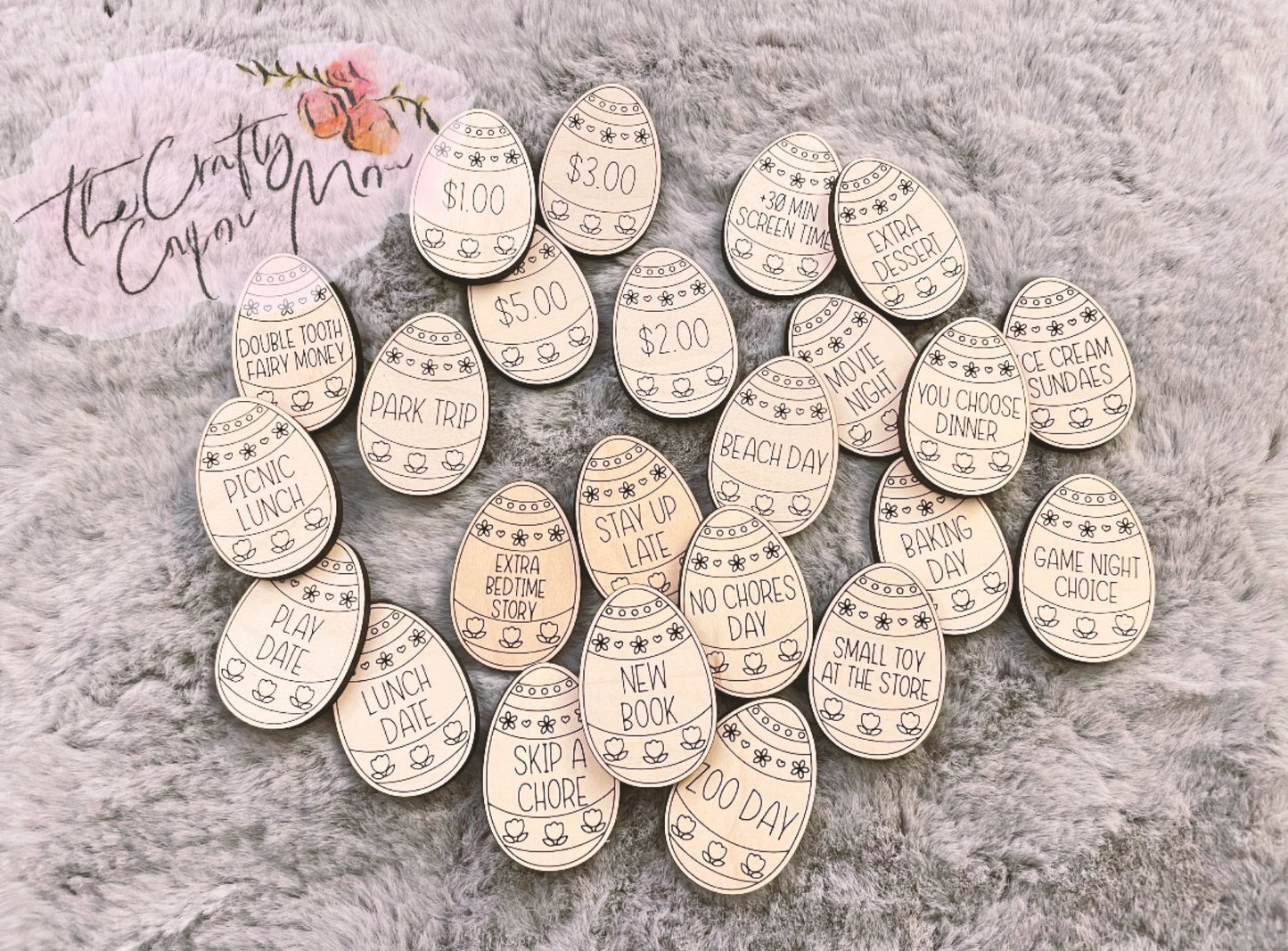 Easter egg token set 24 count