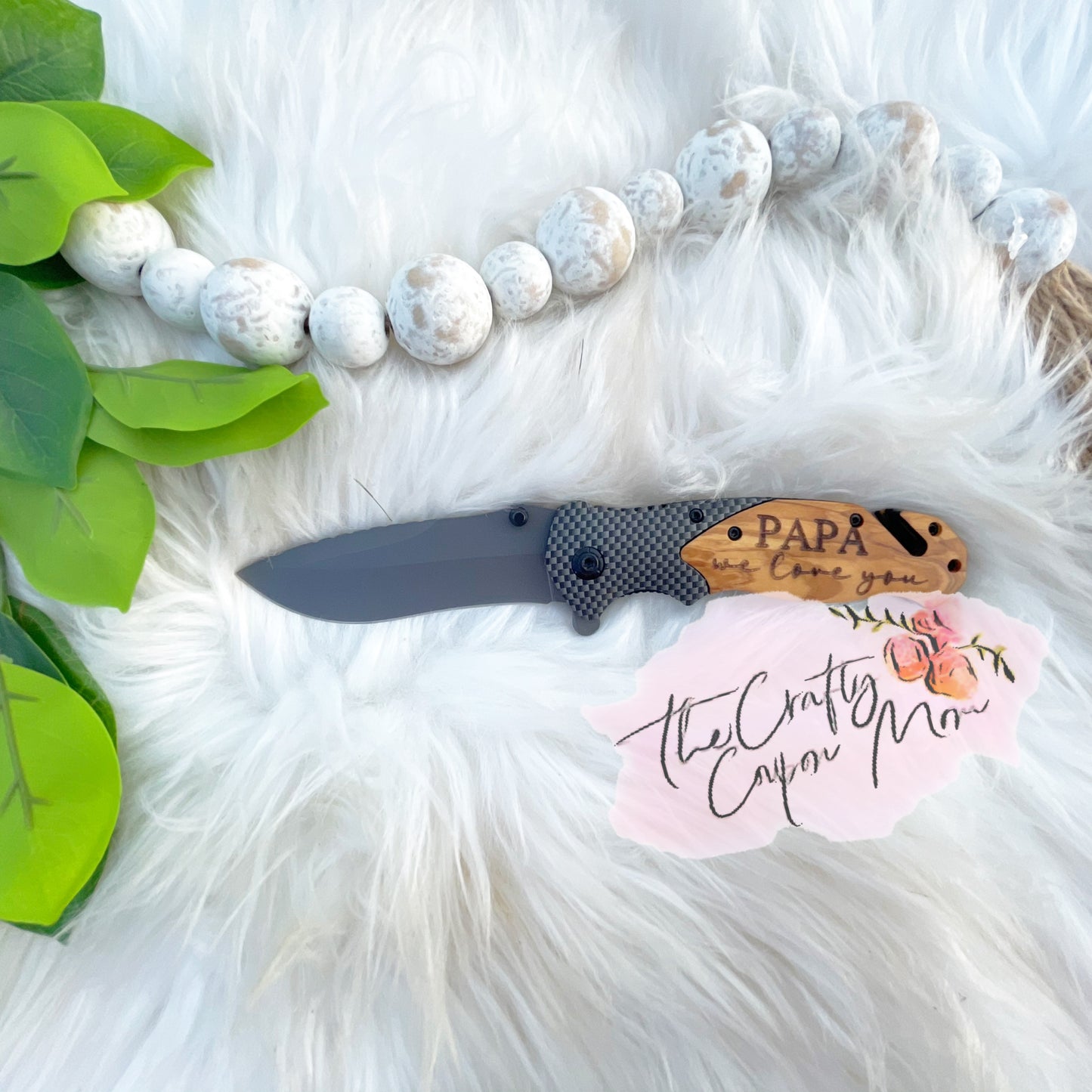 Engraved pocket knife