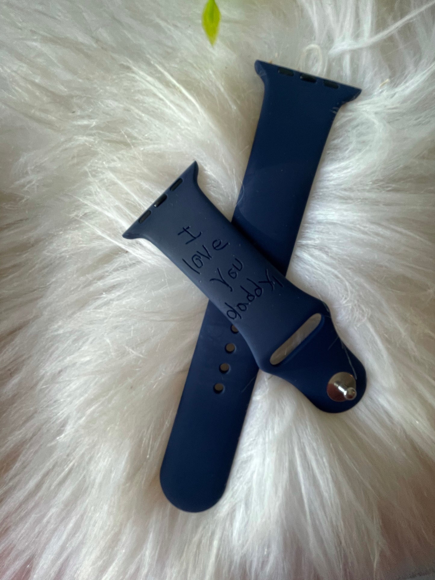 Apple Watch band with custom handwriting