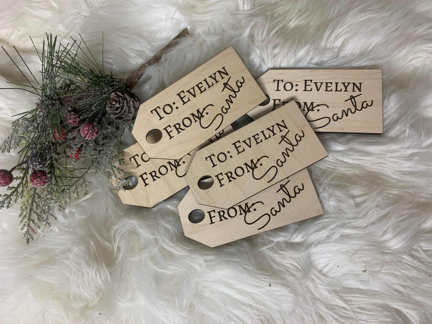 Santa gift tags set of 5