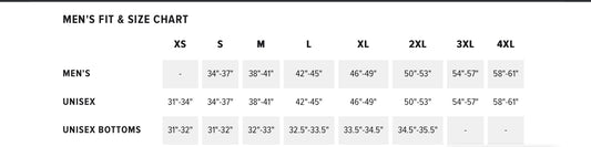 Bella Canvas Unisex Sizing Chart