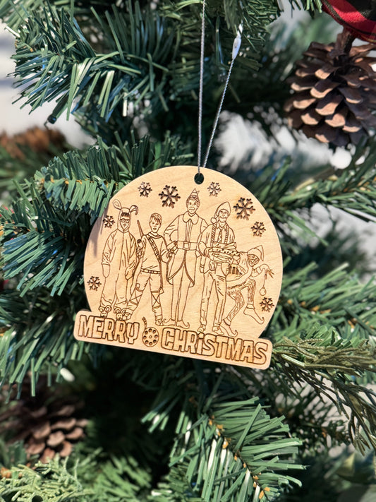 Merry Christmas characters ornament