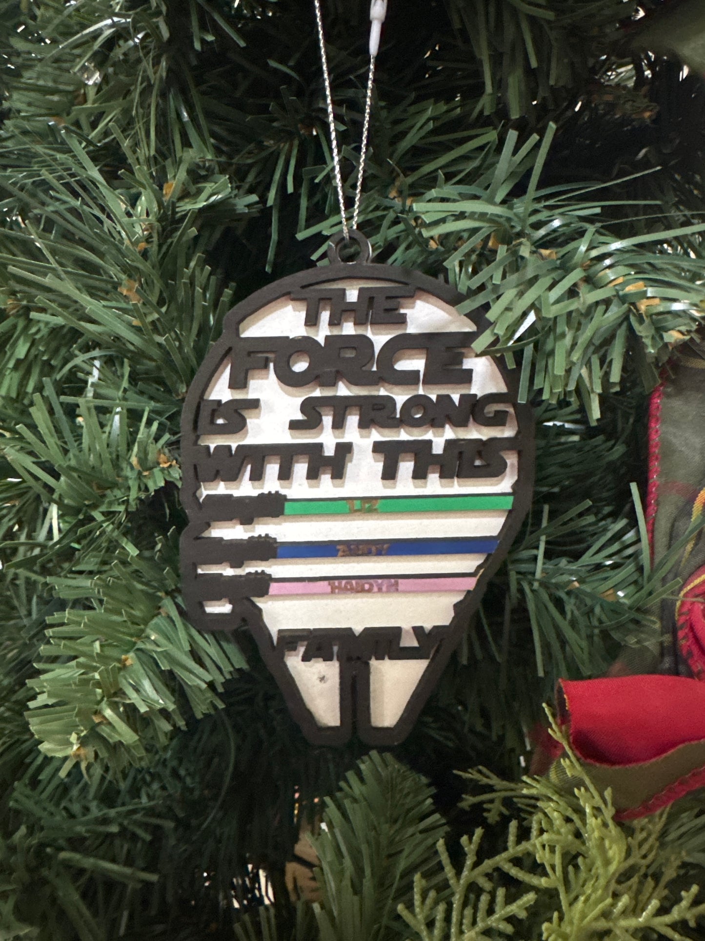 custom star wars family ornament