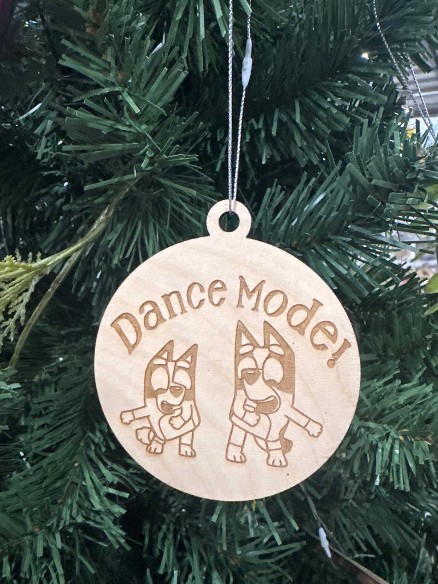 Dance mode bluey ornament