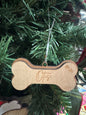 Customized dog bone ornament