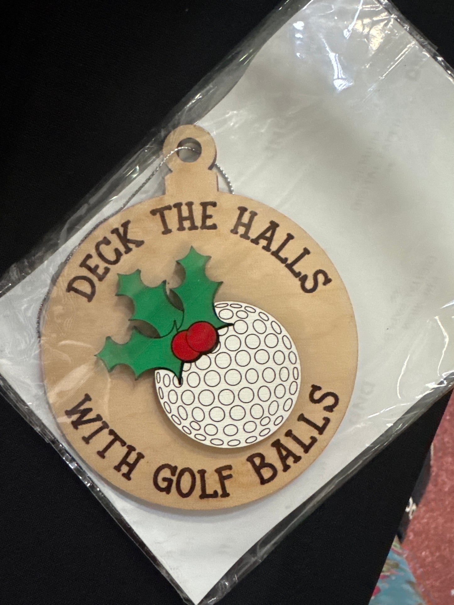 Deck the halls with golf balls ornament