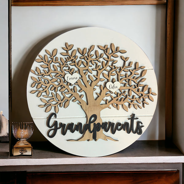 Grandparents tree of life sign