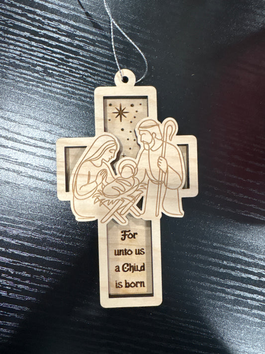 Jesus cross ornament