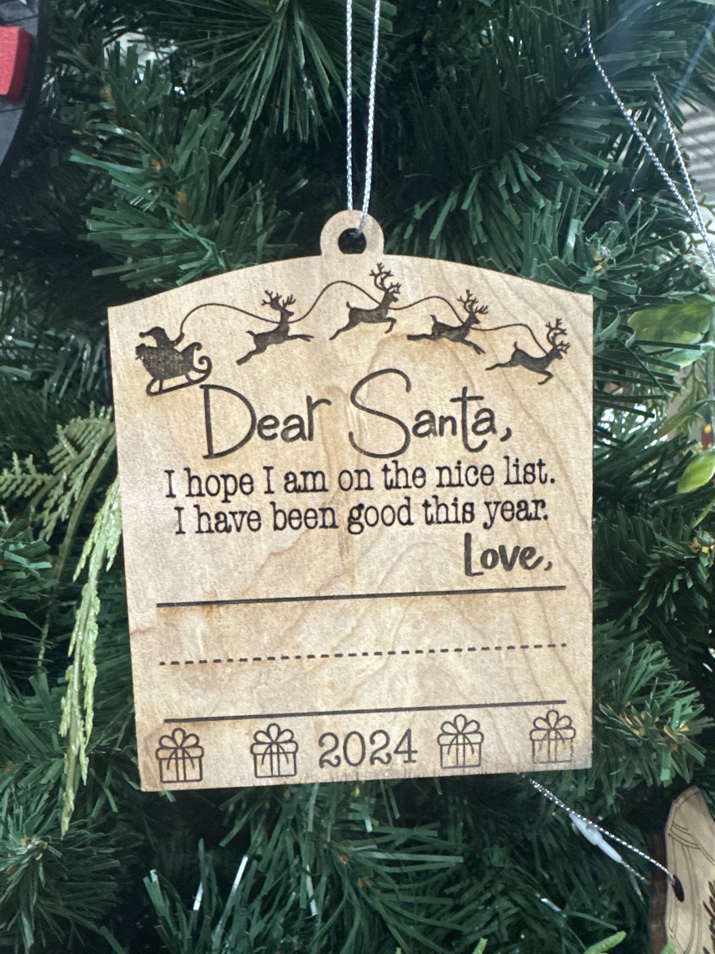 2024 nice list ornament