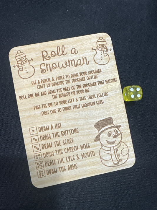 roll a snowman dice game