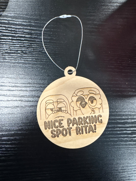 Nice parking spot Rita ornament