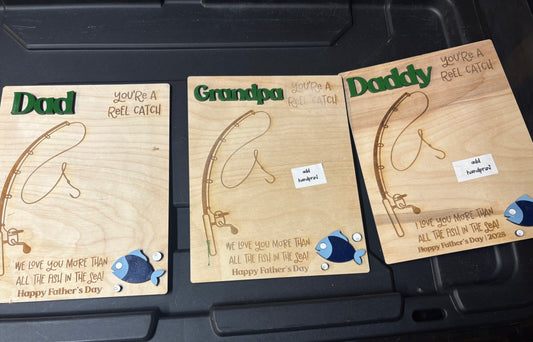 fathers day hand print fishing