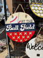 at the ball field baseball door hanger