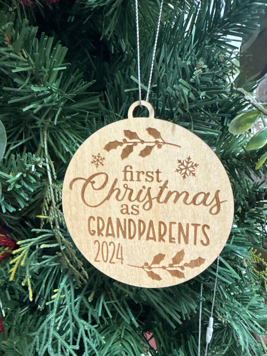 2024 First Christmas as grandparents ornament