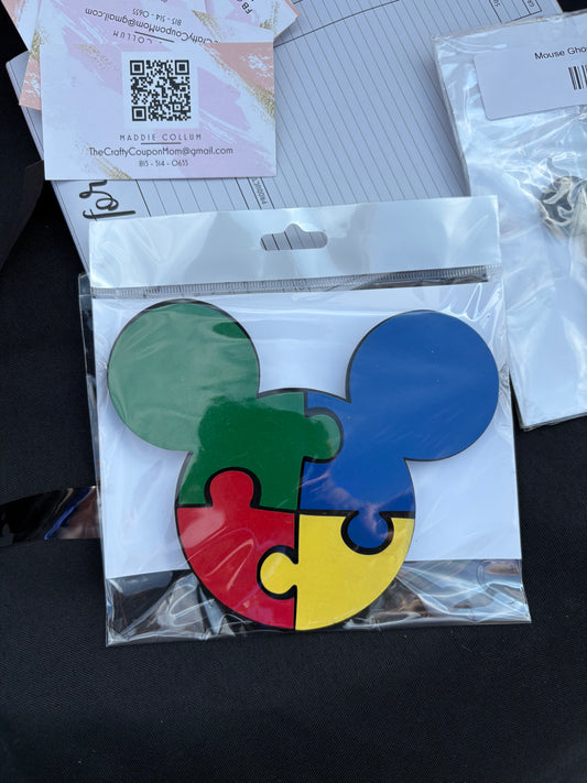 Mouse puzzle interchangeable piece