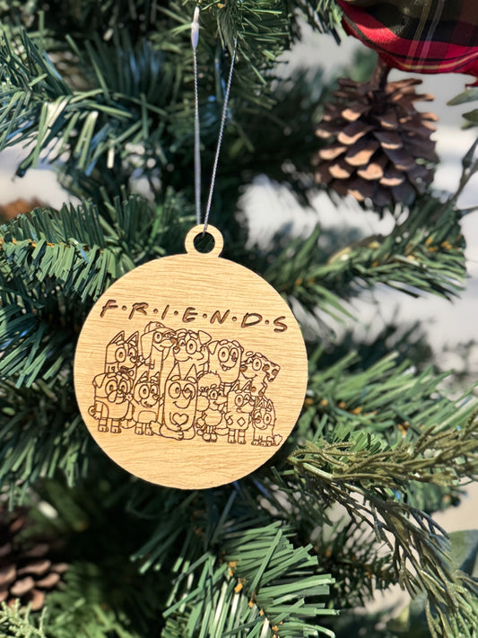 Friends bluey ornament