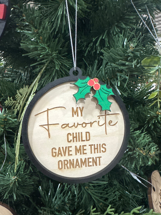 My favorite child ornament