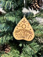 Summoning the holiday spirit ornament