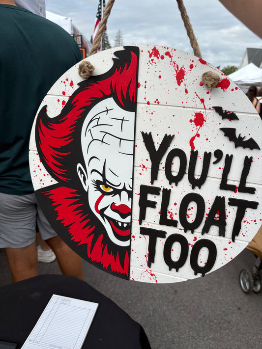 You’ll float too door hanger