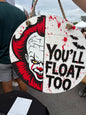 You’ll float too door hanger