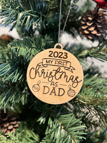 2023 first Christmas as dad ornament