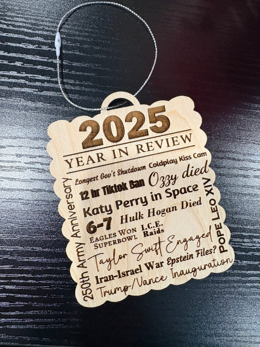 2025 year in review ornament