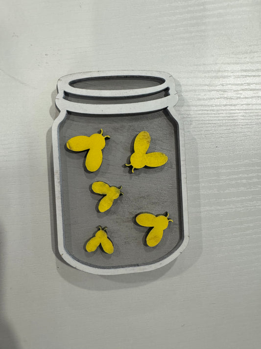 Lightning bugs in jar interchangeable piece