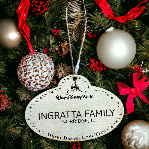 Cast member tag personalized ornament