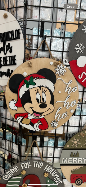Ho Ho Ho mouse Christmas door hanger