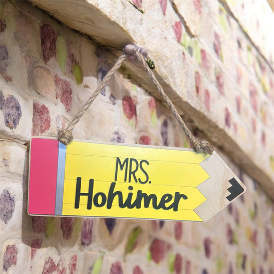 hanging pencil sign
