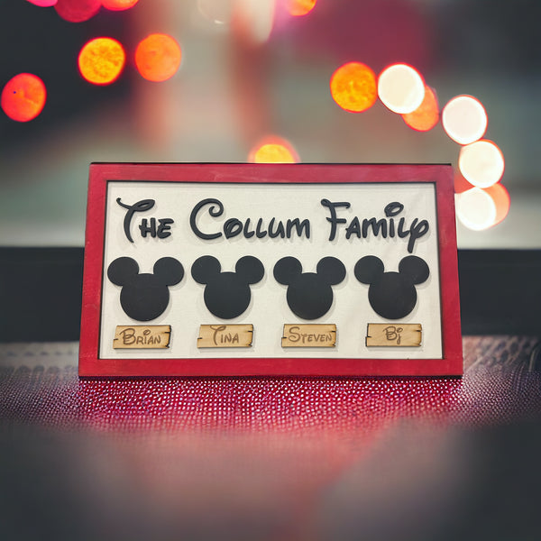 Customized mouse family sign