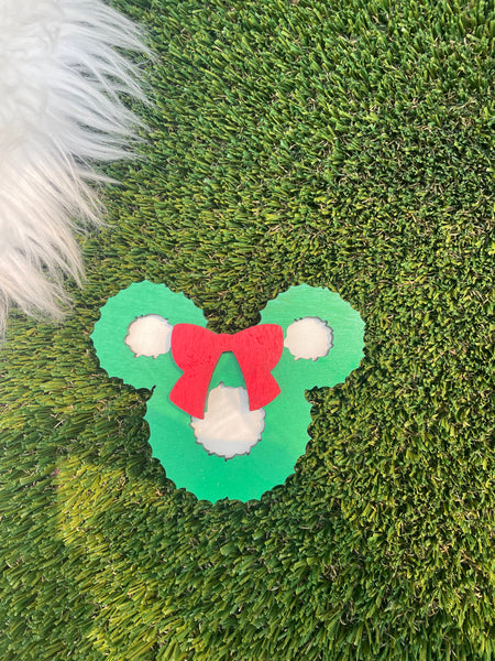 Christmas mouse wreath interchangeable piece