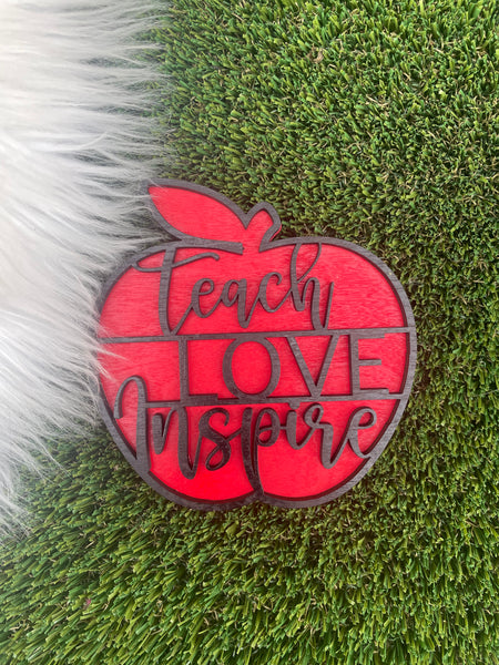 Teach love inspire interchangeable piece
