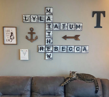 Scrabble tiles