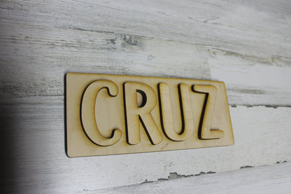 Custom wooden name puzzle UNFINISHED