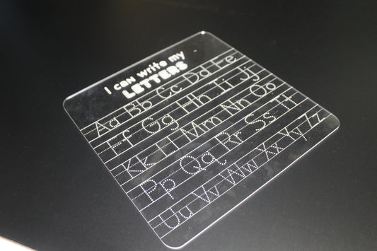 Acrylic alphabet Trace boards