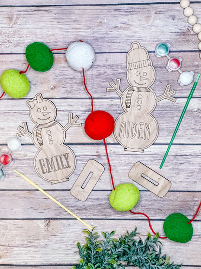 DIY snowman shelf sitter painting kit