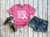 No one fights alone awareness ribbon shirt
