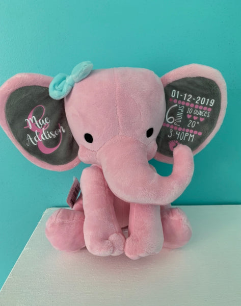 Pink baby stats elephant