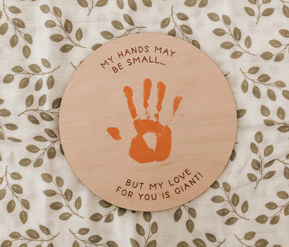 Hands may be small handprint DIY