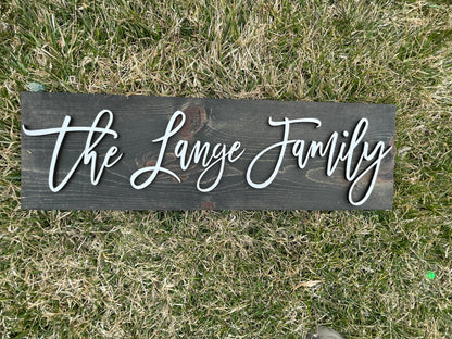 The family 3d signs